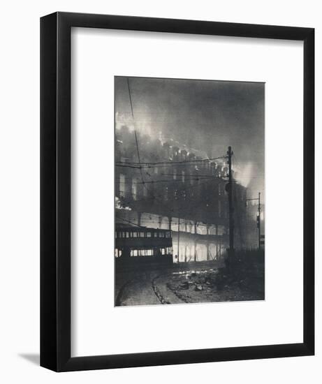 'Nine Hours of Bombing. When Sheffield's turn came it was mid-winter'. 1940 (1942)-Unknown-Framed Photographic Print