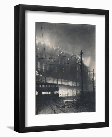 'Nine Hours of Bombing. When Sheffield's turn came it was mid-winter'. 1940 (1942)-Unknown-Framed Photographic Print