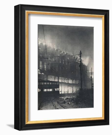 'Nine Hours of Bombing. When Sheffield's turn came it was mid-winter'. 1940 (1942)-Unknown-Framed Photographic Print