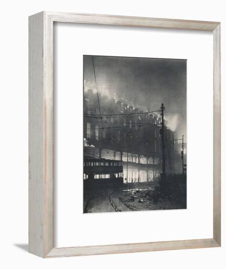 'Nine Hours of Bombing. When Sheffield's turn came it was mid-winter'. 1940 (1942)-Unknown-Framed Photographic Print