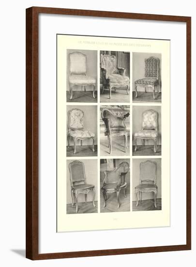 Nine Louis XV Chairs-null-Framed Art Print
