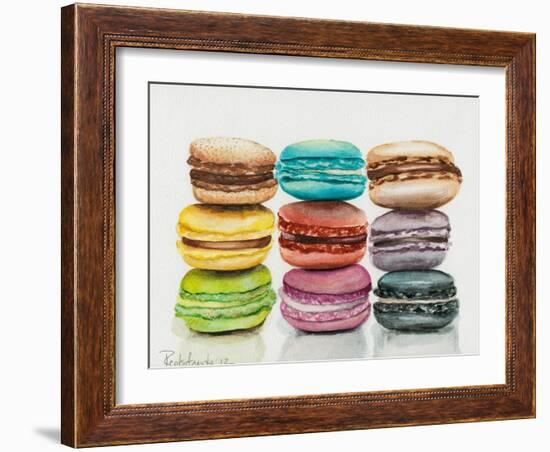 Nine Macaroons-Jennifer Redstreake Geary-Framed Art Print