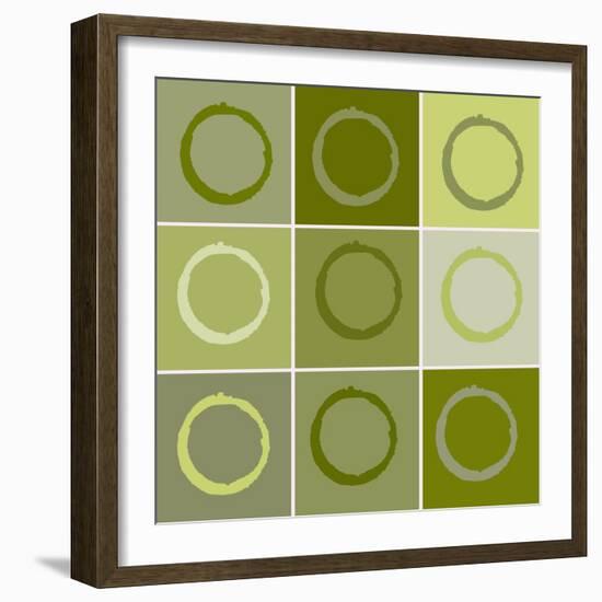 Nine Patch Circles Of Life-Ricki Mountain-Framed Art Print