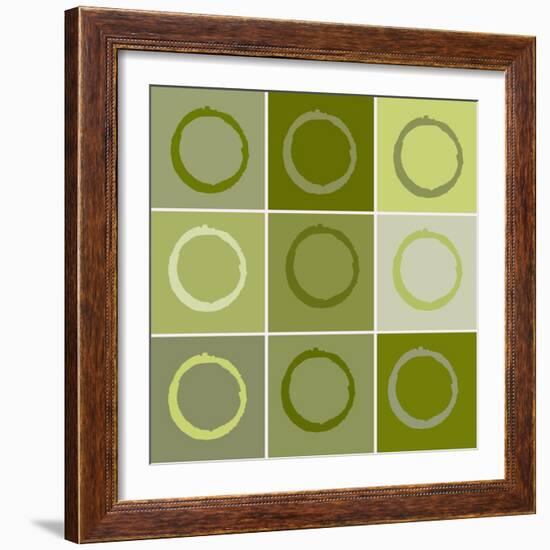 Nine Patch Circles Of Life-Ricki Mountain-Framed Art Print