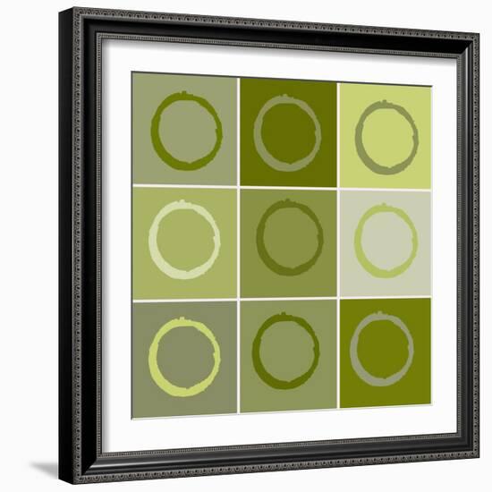 Nine Patch Circles Of Life-Ricki Mountain-Framed Art Print