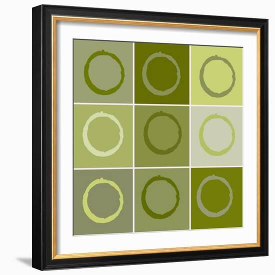 Nine Patch Circles Of Life-Ricki Mountain-Framed Art Print