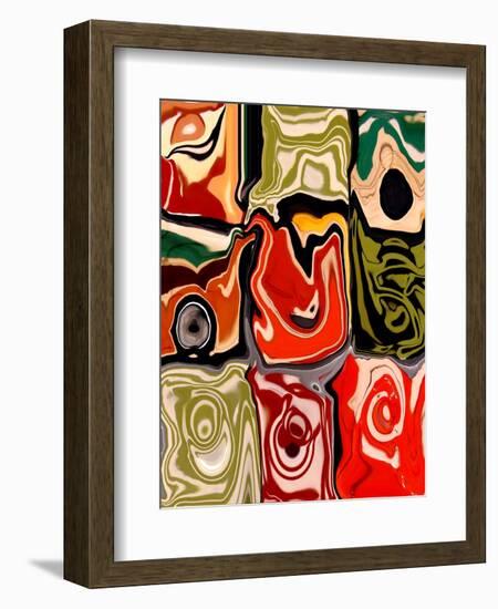 Nine Patch I-Ricki Mountain-Framed Art Print