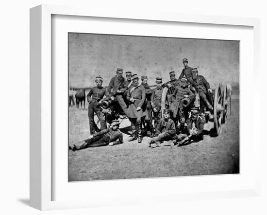 Nine Pounder Guns of the Royal Artillery Attached to the 3rd Division, 1855-56-James Robertson-Framed Photographic Print