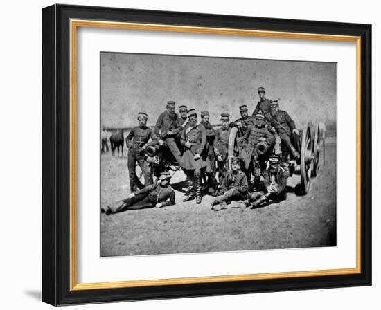 Nine Pounder Guns of the Royal Artillery Attached to the 3rd Division, 1855-56-James Robertson-Framed Photographic Print