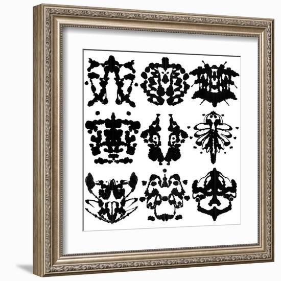 Nine Rorschach Test-akova-Framed Art Print