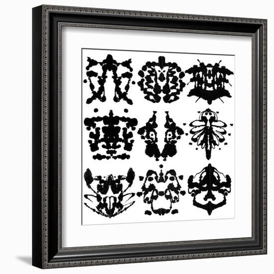 Nine Rorschach Test-akova-Framed Art Print