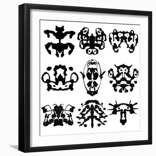 Nine Rorschach Test-akova-Framed Premium Giclee Print