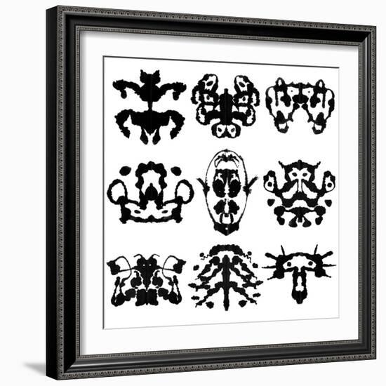 Nine Rorschach Test-akova-Framed Premium Giclee Print