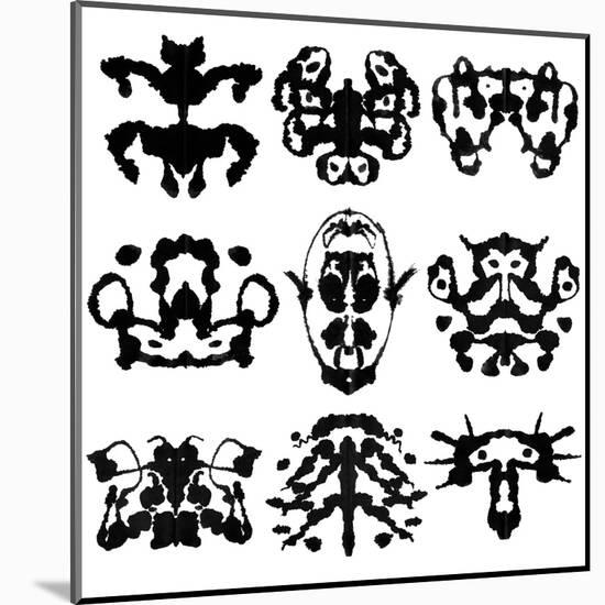 Nine Rorschach Test-akova-Mounted Art Print