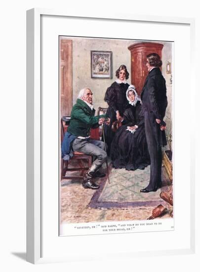 "Nineteen, Eh!" Said Ralph, "And What Do You Mean to Do for Your Bread Sir!"-Charles Edmund Brock-Framed Giclee Print