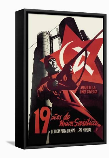 Nineteen Years of the Soviet Union and the Fight for Freedom and World Peace-Josep Renau Montoro-Framed Stretched Canvas