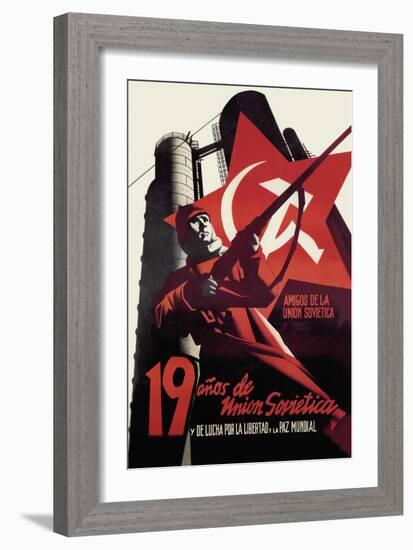 Nineteen Years of the Soviet Union and the Fight for Freedom and World Peace-Josep Renau Montoro-Framed Art Print