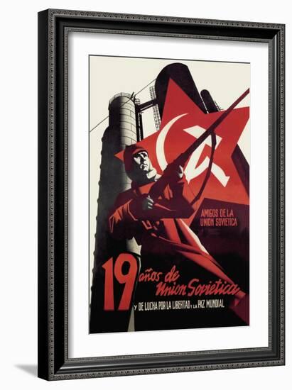 Nineteen Years of the Soviet Union and the Fight for Freedom and World Peace-Josep Renau Montoro-Framed Art Print