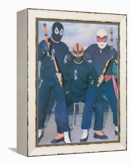 Ninja Mexican Wrestlers with Nunchuks-null-Framed Stretched Canvas