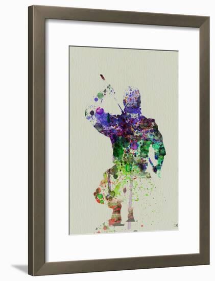 Ninja Watercolor-NaxArt-Framed Art Print