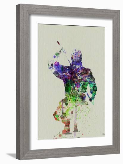 Ninja Watercolor-NaxArt-Framed Art Print