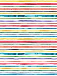 Watercolor Stripes Blue-Ninola Designs-Art Print