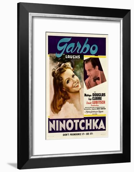 Ninotchka, Greta Garbo, Melvyn Douglas, 1939-null-Framed Art Print