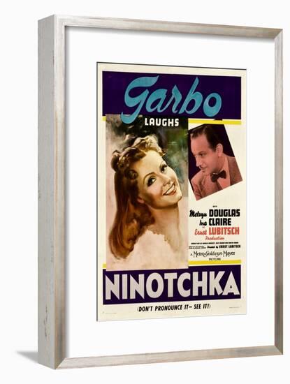 Ninotchka, Greta Garbo, Melvyn Douglas, 1939-null-Framed Art Print