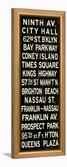 Ninth Av. Weathered Sign-null-Framed Stretched Canvas