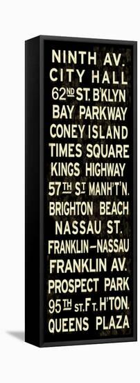 Ninth Av. Weathered Sign-null-Framed Stretched Canvas