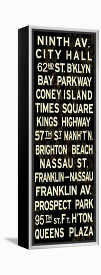 Ninth Av. Weathered Sign-null-Framed Stretched Canvas