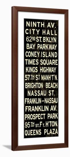 Ninth Av. Weathered Sign-null-Framed Art Print