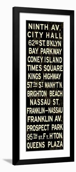 Ninth Av. Weathered Sign--Framed Art Print