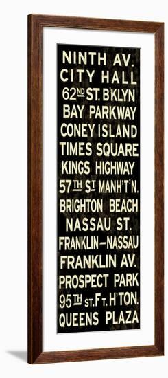 Ninth Av. Weathered Sign-null-Framed Art Print