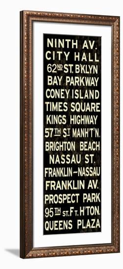 Ninth Av. Weathered Sign-null-Framed Art Print