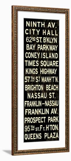 Ninth Av. Weathered Sign-null-Framed Art Print