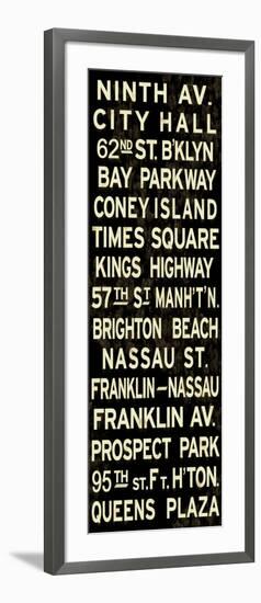 Ninth Av. Weathered Sign-null-Framed Art Print