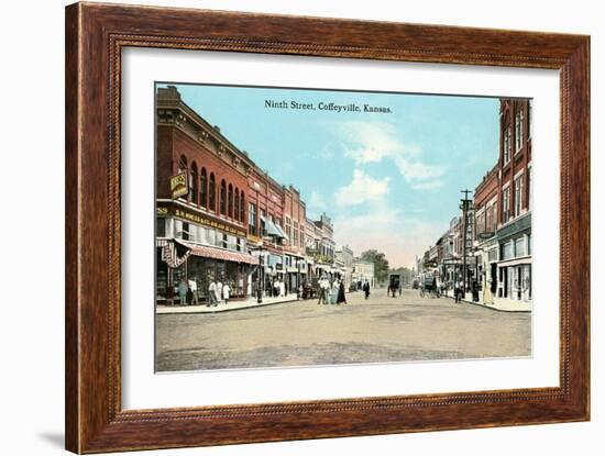 Ninth Street, Coffeyville-null-Framed Art Print