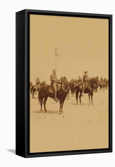 Ninth U.S. Cavalry--Famous Colored Regiment--Draw Sabers!-Strohmeyer & Wyman-Framed Stretched Canvas