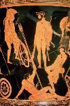 Herakles and Greek Heroes, Detail from an Attic Red-Figure Calyx-Krater, circa 490 BC-Niobid Painter-Framed Giclee Print