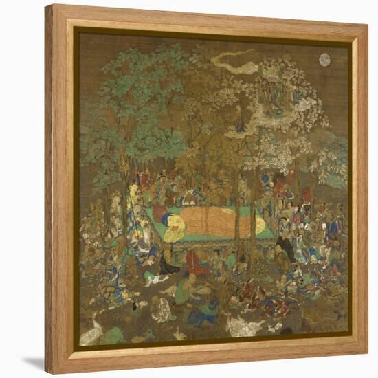 Nirvana of the Buddha, Early 14th Century-null-Framed Premier Image Canvas