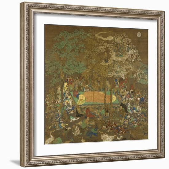 Nirvana of the Buddha, Early 14th Century-null-Framed Giclee Print