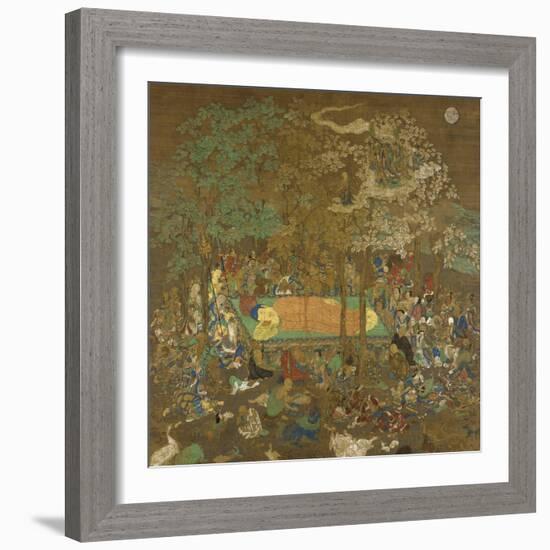 Nirvana of the Buddha, Early 14th Century-null-Framed Giclee Print