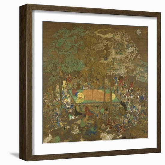 Nirvana of the Buddha, Early 14th Century-null-Framed Giclee Print