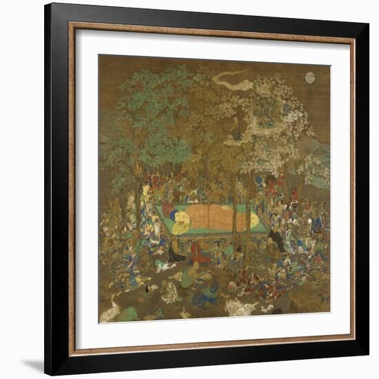 Nirvana of the Buddha, Early 14th Century-null-Framed Giclee Print