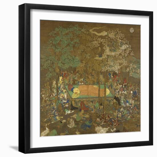 Nirvana of the Buddha, Early 14th Century-null-Framed Giclee Print