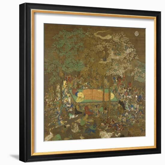 Nirvana of the Buddha, Early 14th Century-null-Framed Giclee Print