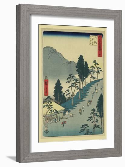 Nissaka-Ando Hiroshige-Framed Art Print