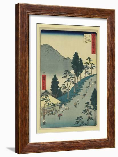 Nissaka-Ando Hiroshige-Framed Art Print