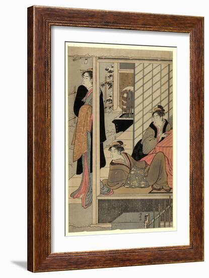 Niwa No Yukimi-Torii Kiyonaga-Framed Giclee Print
